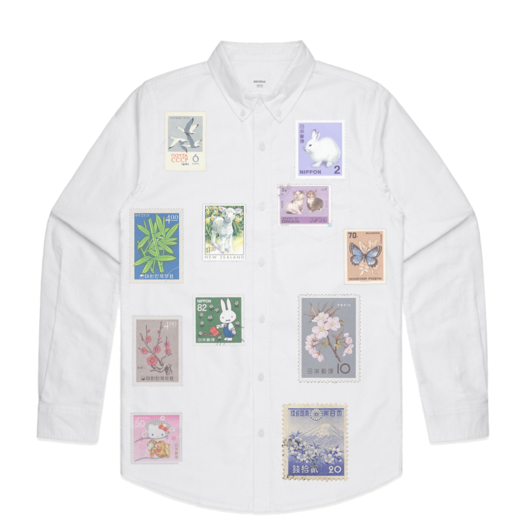 Visionary Stamp Collector Button Up