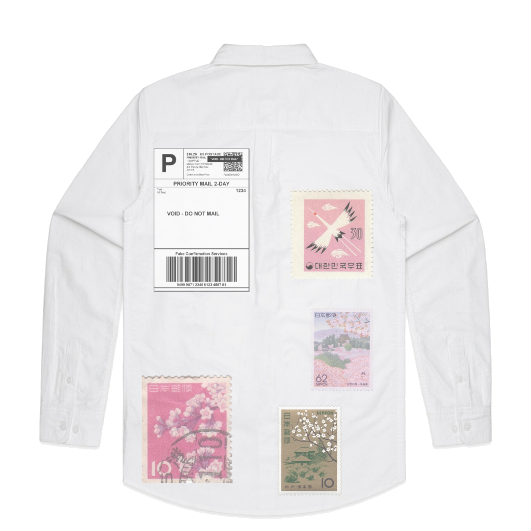 Visionary Stamp Collector Button Up