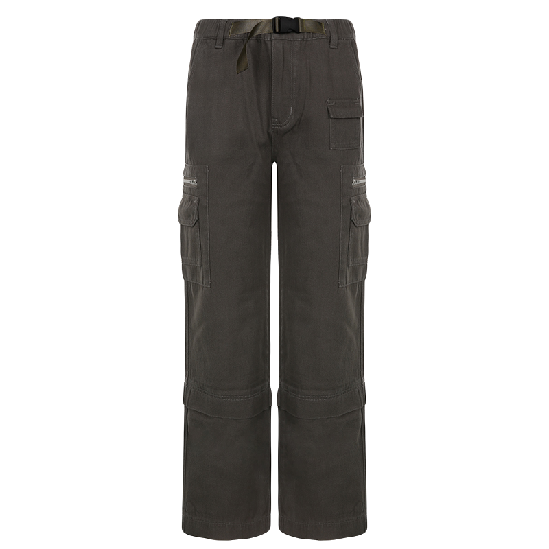 Visionary Womens Grey Cargos Pants Basics