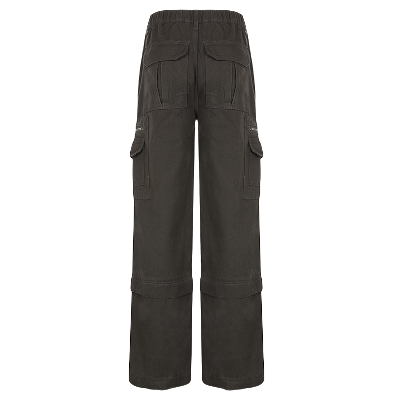 Visionary Womens Grey Cargos Pants Basics