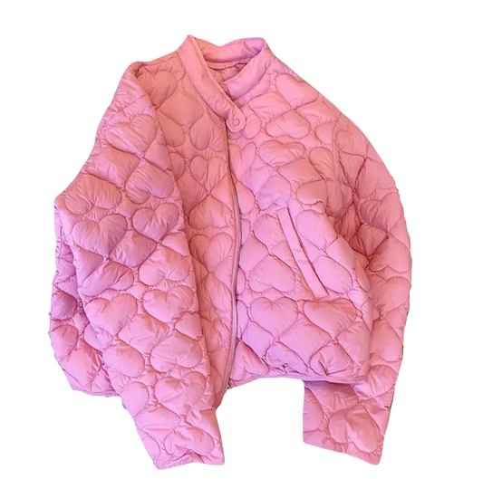 Visionary Women's Pink Heartz Quilted Jacket