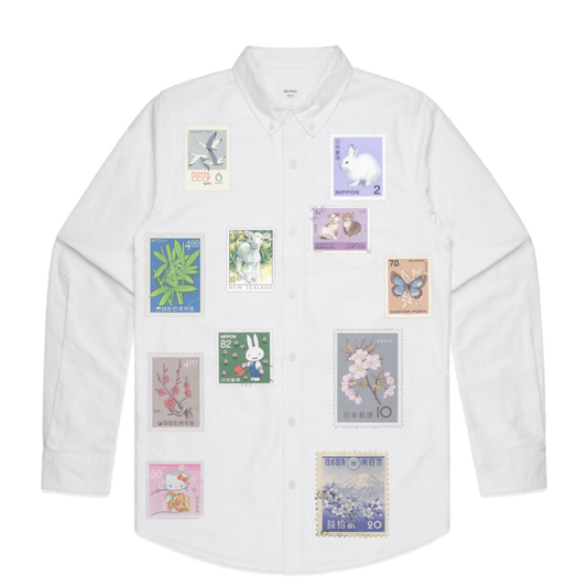 Visionary Stamp Collector Button Up